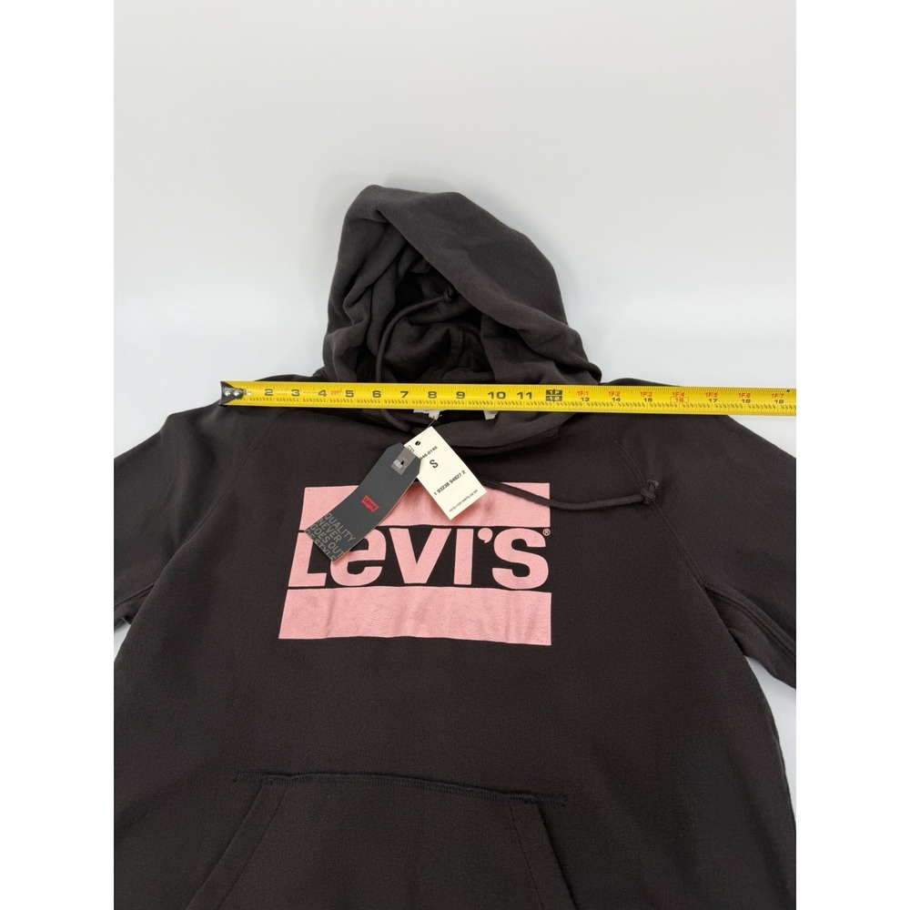 Levi's Womens Metallic Logo-Print Graphic Pullover Hoodie Black S - Picture 11 of 16